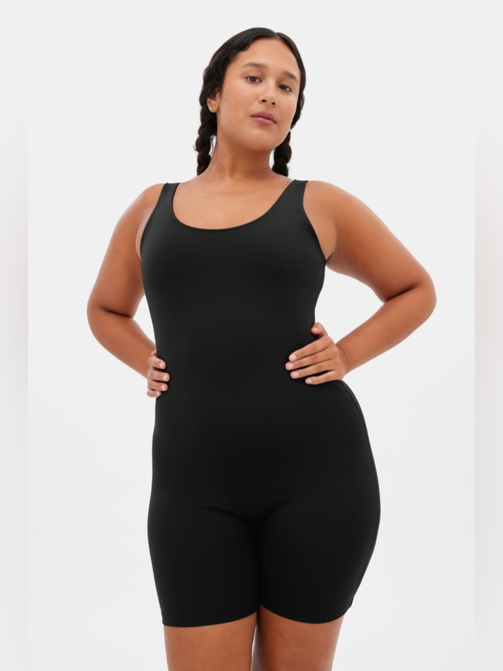 Girlfriend Collective Black Bike Unitard Jumper size Medium EUC